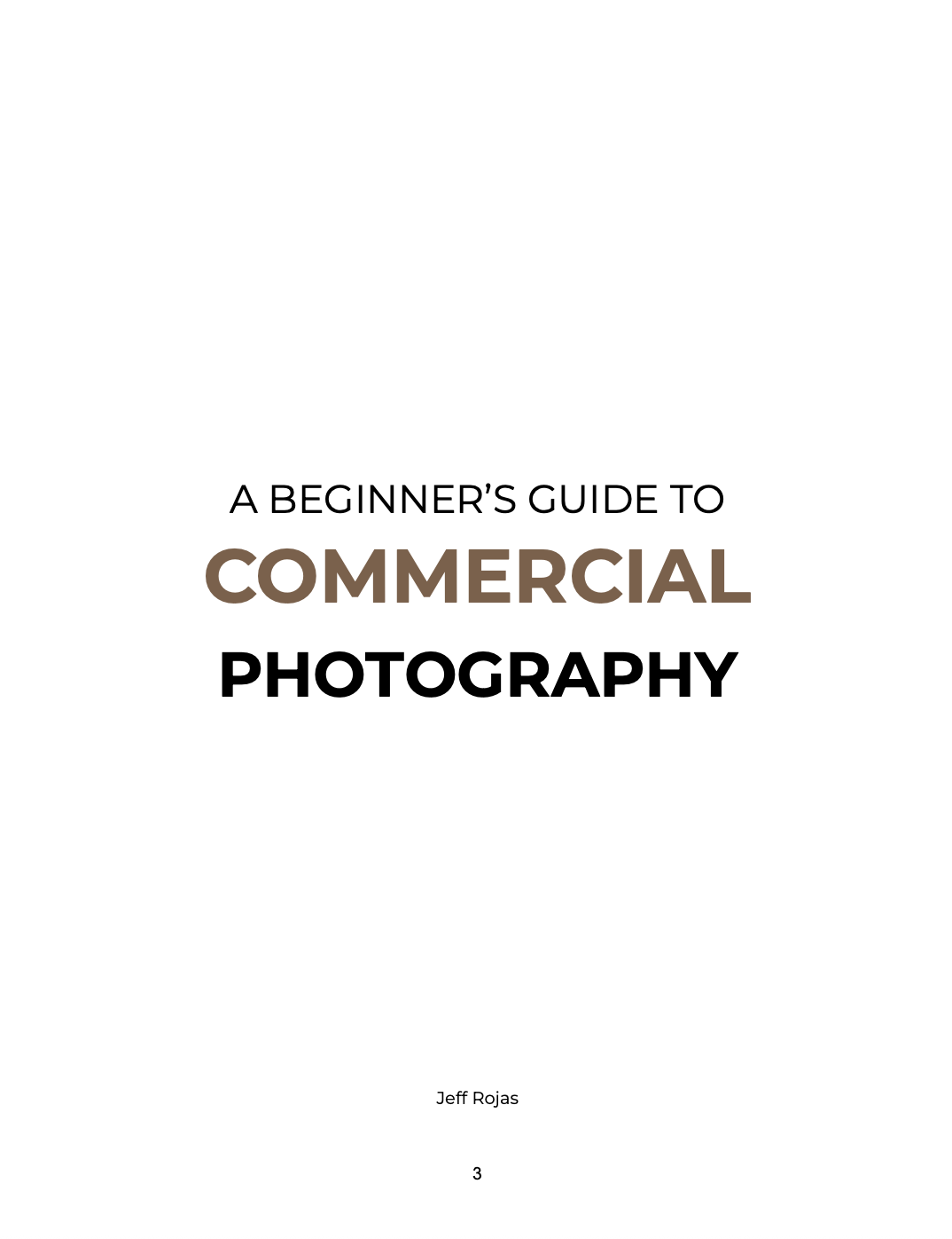 A Beginner's Guide to Commercial Photography